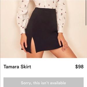 Tamara Reformation skirt size 10